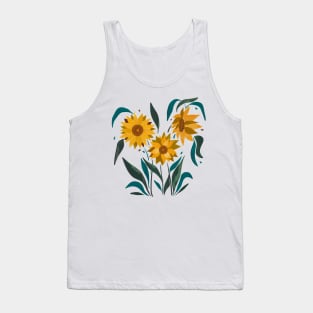 Sunflower yellow vintage Tank Top